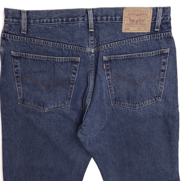 Vintage Levis 505 Jeans Mens 38x30 EUC Dark Blue Denim Retro - Picture 8 of 9